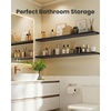 image:imageAMADA HOMEFURNISHING 354 L Floating Shelves Wall Shelves Set of 3 for BathroomLiving RoomBedroomKitchen Floating Shelves for Wall Decor with Invisible Brackets  AMFS45VBlack