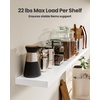 image:imageAMADA HOMEFURNISHING 354 L Floating Shelves Wall Shelves Set of 3 for BathroomLiving RoomBedroomKitchen Floating Shelves for Wall Decor with Invisible Brackets  AMFS45VWhite