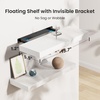 image:imageAMADA HOMEFURNISHING 354 L Floating Shelves Wall Shelves Set of 3 for BathroomLiving RoomBedroomKitchen Floating Shelves for Wall Decor with Invisible Brackets  AMFS45VWhite