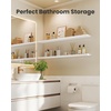 image:imageAMADA HOMEFURNISHING 354 L Floating Shelves Wall Shelves Set of 3 for BathroomLiving RoomBedroomKitchen Floating Shelves for Wall Decor with Invisible Brackets  AMFS45VWhite
