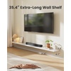 image:imageAMADA HOMEFURNISHING 354 L Floating Shelves Wall Shelves Set of 3 for BathroomLiving RoomBedroomKitchen Floating Shelves for Wall Decor with Invisible Brackets  AMFS45VWhite