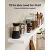 image:imageAMADA HOMEFURNISHING 354 L Floating Shelves Wall Shelves Set of 3 for BathroomLiving RoomBedroomKitchen Floating Shelves for Wall Decor with Invisible Brackets  AMFS45VWhite