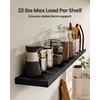 image:imageAMADA HOMEFURNISHING 354 L Floating Shelves Wall Shelves Set of 3 for BathroomLiving RoomBedroomKitchen Floating Shelves for Wall Decor with Invisible Brackets  AMFS45VBlack