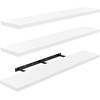 image:imageAMADA HOMEFURNISHING 354 L Floating Shelves Wall Shelves Set of 3 for BathroomLiving RoomBedroomKitchen Floating Shelves for Wall Decor with Invisible Brackets  AMFS45VWhite