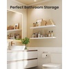 image:imageAMADA HOMEFURNISHING 354 L Floating Shelves Wall Shelves Set of 3 for BathroomLiving RoomBedroomKitchen Floating Shelves for Wall Decor with Invisible Brackets  AMFS45VWhite