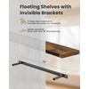 image:imageAMADA HOMEFURNISHING 354 L Floating Shelves Wall Shelves Set of 3 for BathroomLiving RoomBedroomKitchen Floating Shelves for Wall Decor with Invisible Brackets  AMFS45VRustic Brown