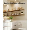 image:imageAMADA HOMEFURNISHING 354 L Floating Shelves Wall Shelves Set of 3 for BathroomLiving RoomBedroomKitchen Floating Shelves for Wall Decor with Invisible Brackets  AMFS45VRustic Brown