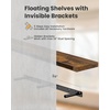 image:imageAMADA HOMEFURNISHING 354 L Floating Shelves Wall Shelves Set of 3 for BathroomLiving RoomBedroomKitchen Floating Shelves for Wall Decor with Invisible Brackets  AMFS45VRustic Brown