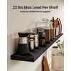 image:imageAMADA HOMEFURNISHING 354 L Floating Shelves Wall Shelves Set of 3 for BathroomLiving RoomBedroomKitchen Floating Shelves for Wall Decor with Invisible Brackets  AMFS45VBlack