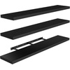 image:imageAMADA HOMEFURNISHING 354 L Floating Shelves Wall Shelves Set of 3 for BathroomLiving RoomBedroomKitchen Floating Shelves for Wall Decor with Invisible Brackets  AMFS45VBlack