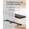 image:imageAMADA HOMEFURNISHING 354 L Floating Shelves Wall Shelves Set of 3 for BathroomLiving RoomBedroomKitchen Floating Shelves for Wall Decor with Invisible Brackets  AMFS45VBlack