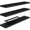 image:imageAMADA HOMEFURNISHING 354 L Floating Shelves Wall Shelves Set of 3 for BathroomLiving RoomBedroomKitchen Floating Shelves for Wall Decor with Invisible Brackets  AMFS45VBlack