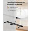 image:imageAMADA HOMEFURNISHING 354 L Floating Shelves Wall Shelves Set of 3 for BathroomLiving RoomBedroomKitchen Floating Shelves for Wall Decor with Invisible Brackets  AMFS45VWhite