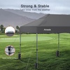 image:imageAmada 13x13 Pop Up Outdoor Gazebos on Clearance for Backyard amp Patio Furniture with Wheeled STONGo Cover Bag Carpa Pop Up Tent with Shelter Mosquito for Patio Lawn Garden1313ft GreenDark Grey 20x10ft