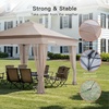 image:imageAmada 13x13 Pop Up Outdoor Gazebos on Clearance for Backyard amp Patio Furniture with Wheeled STONGo Cover Bag Carpa Pop Up Tent with Shelter Mosquito for Patio Lawn Garden1313ft GreenKhaki 13x13ft