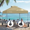 image:imageAmada 13x13 Pop Up Outdoor Gazebos on Clearance for Backyard amp Patio Furniture with Wheeled STONGo Cover Bag Carpa Pop Up Tent with Shelter Mosquito for Patio Lawn Garden1313ft GreenKhaki