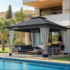 image:imageAmada 13x13 Pop Up Outdoor Gazebos on Clearance for Backyard amp Patio Furniture with Wheeled STONGo Cover Bag Carpa Pop Up Tent with Shelter Mosquito for Patio Lawn Garden1313ft GreenDark Grey 13x13ft