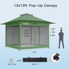 image:imageAmada 13x13 Pop Up Outdoor Gazebos on Clearance for Backyard amp Patio Furniture with Wheeled STONGo Cover Bag Carpa Pop Up Tent with Shelter Mosquito for Patio Lawn Garden1313ft GreenGreen 13x13ft