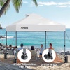 image:imageAmada 13x13 Pop Up Outdoor Gazebos on Clearance for Backyard amp Patio Furniture with Wheeled STONGo Cover Bag Carpa Pop Up Tent with Shelter Mosquito for Patio Lawn Garden1313ft GreenWhite