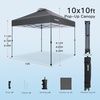 image:imageAmada 13x13 Pop Up Outdoor Gazebos on Clearance for Backyard amp Patio Furniture with Wheeled STONGo Cover Bag Carpa Pop Up Tent with Shelter Mosquito for Patio Lawn Garden1313ft GreenDark Grey