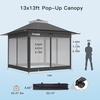 image:imageAmada 13x13 Pop Up Outdoor Gazebos on Clearance for Backyard amp Patio Furniture with Wheeled STONGo Cover Bag Carpa Pop Up Tent with Shelter Mosquito for Patio Lawn Garden1313ft GreenDark Grey 13x13ft