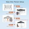 image:imageAmada 13x13 Pop Up Outdoor Gazebos on Clearance for Backyard amp Patio Furniture with Wheeled STONGo Cover Bag Carpa Pop Up Tent with Shelter Mosquito for Patio Lawn Garden1313ft GreenDark Grey