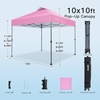image:imageAmada 13x13 Pop Up Outdoor Gazebos on Clearance for Backyard amp Patio Furniture with Wheeled STONGo Cover Bag Carpa Pop Up Tent with Shelter Mosquito for Patio Lawn Garden1313ft GreenPink