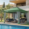 image:imageAmada 13x13 Pop Up Outdoor Gazebos on Clearance for Backyard amp Patio Furniture with Wheeled STONGo Cover Bag Carpa Pop Up Tent with Shelter Mosquito for Patio Lawn Garden1313ft GreenGreen 13x13ft