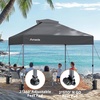 image:imageAmada 13x13 Pop Up Outdoor Gazebos on Clearance for Backyard amp Patio Furniture with Wheeled STONGo Cover Bag Carpa Pop Up Tent with Shelter Mosquito for Patio Lawn Garden1313ft GreenDark Grey