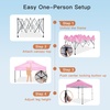 image:imageAmada 13x13 Pop Up Outdoor Gazebos on Clearance for Backyard amp Patio Furniture with Wheeled STONGo Cover Bag Carpa Pop Up Tent with Shelter Mosquito for Patio Lawn Garden1313ft GreenPink