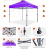 image:imageAmada 13x13 Pop Up Outdoor Gazebos on Clearance for Backyard amp Patio Furniture with Wheeled STONGo Cover Bag Carpa Pop Up Tent with Shelter Mosquito for Patio Lawn Garden1313ft GreenPurple