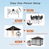 image:imageAmada 13x13 Pop Up Outdoor Gazebos on Clearance for Backyard amp Patio Furniture with Wheeled STONGo Cover Bag Carpa Pop Up Tent with Shelter Mosquito for Patio Lawn Garden1313ft GreenDark Grey 13x13ft