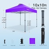 image:imageAmada 13x13 Pop Up Outdoor Gazebos on Clearance for Backyard amp Patio Furniture with Wheeled STONGo Cover Bag Carpa Pop Up Tent with Shelter Mosquito for Patio Lawn Garden1313ft GreenPurple