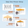 image:imageAmada 13x13 Pop Up Outdoor Gazebos on Clearance for Backyard amp Patio Furniture with Wheeled STONGo Cover Bag Carpa Pop Up Tent with Shelter Mosquito for Patio Lawn Garden1313ft GreenOrange