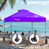 image:imageAmada 13x13 Pop Up Outdoor Gazebos on Clearance for Backyard amp Patio Furniture with Wheeled STONGo Cover Bag Carpa Pop Up Tent with Shelter Mosquito for Patio Lawn Garden1313ft GreenPurple