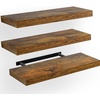 image:imageAMADA HOMEFURNISHING 354 L Floating Shelves Wall Shelves Set of 3 for BathroomLiving RoomBedroomKitchen Floating Shelves for Wall Decor with Invisible Brackets  AMFS45VRustic Brown