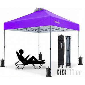 image:imageAmada 13x13 Pop Up Outdoor Gazebos on Clearance for Backyard amp Patio Furniture with Wheeled STONGo Cover Bag Carpa Pop Up Tent with Shelter Mosquito for Patio Lawn Garden1313ft GreenPurple