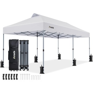 image:imageAmada 13x13 Pop Up Outdoor Gazebos on Clearance for Backyard amp Patio Furniture with Wheeled STONGo Cover Bag Carpa Pop Up Tent with Shelter Mosquito for Patio Lawn Garden1313ft GreenWhite 20x10ft