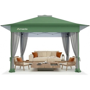 image:imageAmada 13x13 Pop Up Outdoor Gazebos on Clearance for Backyard amp Patio Furniture with Wheeled STONGo Cover Bag Carpa Pop Up Tent with Shelter Mosquito for Patio Lawn Garden1313ft GreenGreen 13x13ft