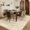 image:imageAMADA HOMEFURNISHING 8x10 Washable Area Rugs Boho Geometric LowPile with NonSlip Backing Stain Resistance amp Durable Edge Binding Soft Indoor Carpet for Living Room Bedroom Dining Room BeigeBeige
