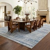 image:imageAMADA HOMEFURNISHING 8x10 Washable Area Rugs Boho Geometric LowPile with NonSlip Backing Stain Resistance amp Durable Edge Binding Soft Indoor Carpet for Living Room Bedroom Dining Room BeigeBlue