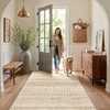 image:imageAMADA HOMEFURNISHING 8x10 Washable Area Rugs Boho Geometric LowPile with NonSlip Backing Stain Resistance amp Durable Edge Binding Soft Indoor Carpet for Living Room Bedroom Dining Room BeigeBeige