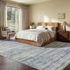 image:imageAMADA HOMEFURNISHING 8x10 Washable Area Rugs Boho Geometric LowPile with NonSlip Backing Stain Resistance amp Durable Edge Binding Soft Indoor Carpet for Living Room Bedroom Dining Room BeigeBlue