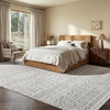 image:imageAMADA HOMEFURNISHING 8x10 Washable Area Rugs Boho Geometric LowPile with NonSlip Backing Stain Resistance amp Durable Edge Binding Soft Indoor Carpet for Living Room Bedroom Dining Room BeigeLight Grey