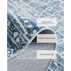 image:imageAMADA HOMEFURNISHING 8x10 Washable Area Rugs Boho Geometric LowPile with NonSlip Backing Stain Resistance amp Durable Edge Binding Soft Indoor Carpet for Living Room Bedroom Dining Room BeigeBlue