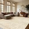 image:imageAMADA HOMEFURNISHING 8x10 Washable Area Rugs Boho Geometric LowPile with NonSlip Backing Stain Resistance amp Durable Edge Binding Soft Indoor Carpet for Living Room Bedroom Dining Room BeigeBeige