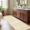 image:imageAMADA HOMEFURNISHING 8x10 Washable Area Rugs Boho Geometric LowPile with NonSlip Backing Stain Resistance amp Durable Edge Binding Soft Indoor Carpet for Living Room Bedroom Dining Room BeigeBeige