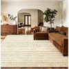 image:imageAMADA HOMEFURNISHING 8x10 Washable Area Rugs Boho Geometric LowPile with NonSlip Backing Stain Resistance amp Durable Edge Binding Soft Indoor Carpet for Living Room Bedroom Dining Room BeigeBeige