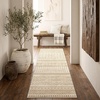 image:imageAMADA HOMEFURNISHING 8x10 Washable Area Rugs Boho Geometric LowPile with NonSlip Backing Stain Resistance amp Durable Edge Binding Soft Indoor Carpet for Living Room Bedroom Dining Room BeigeBeige