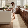 image:imageAMADA HOMEFURNISHING 8x10 Washable Area Rugs Boho Geometric LowPile with NonSlip Backing Stain Resistance amp Durable Edge Binding Soft Indoor Carpet for Living Room Bedroom Dining Room BeigeBeige